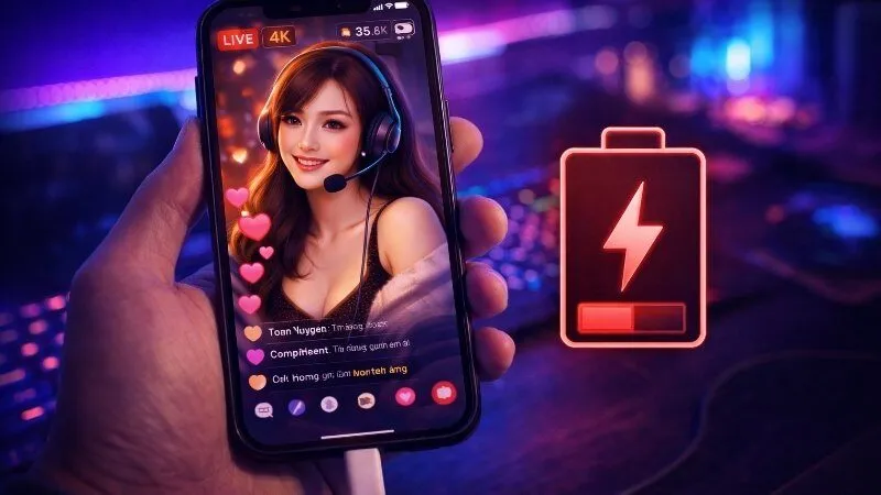 Livestream 4k trên điện thoại có tốn pin không và giải đáp 10 livestream-4k-tren-dien-thoai-co-ton-pin-khong-va-giai-dap